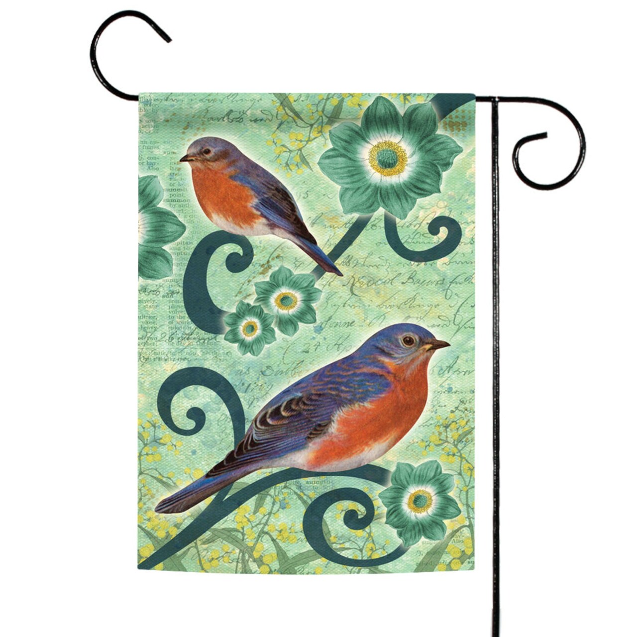 Toland Home Garden Orange and Blue Birds Outdoor Rectangular Mini Garden Flag 18" x 12.5"